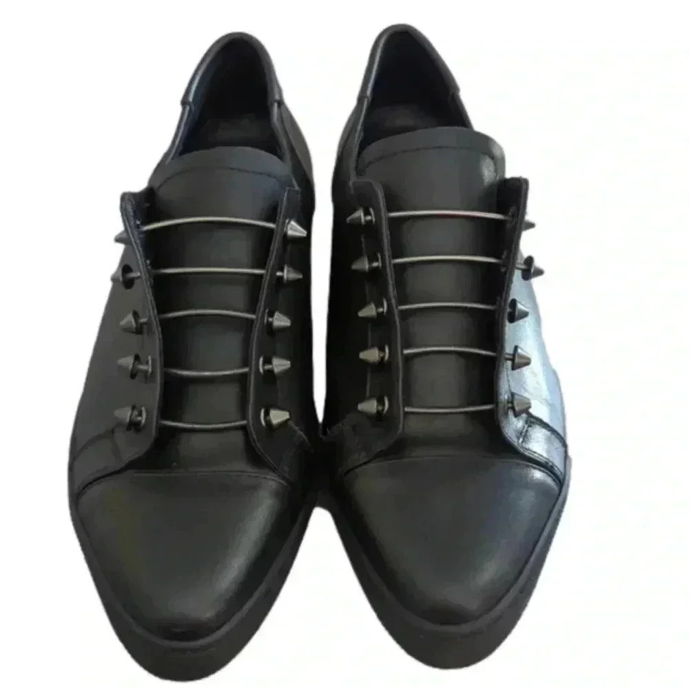Mi-Mai Paris Black Leather Sneakers